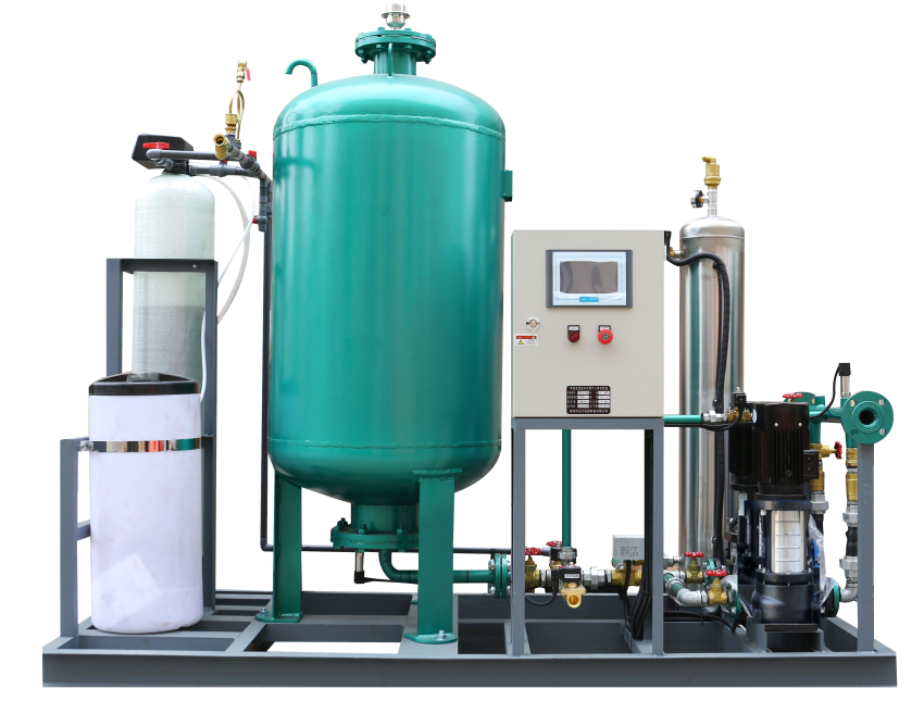 浙江補水機組+真空脫氣機+全自動軟水器一體化機組