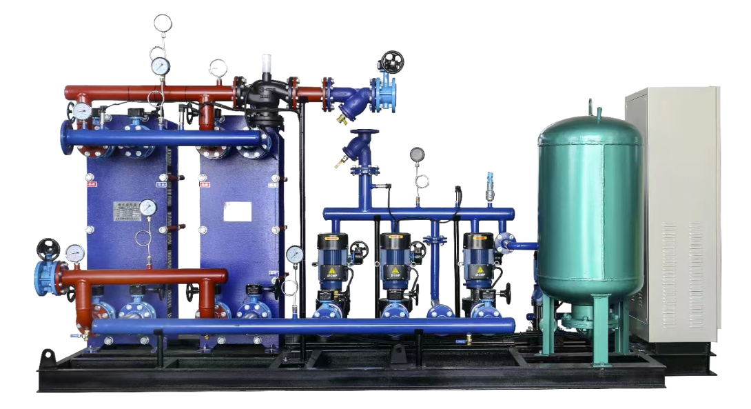 山東水-水板式換熱機組+補水系統